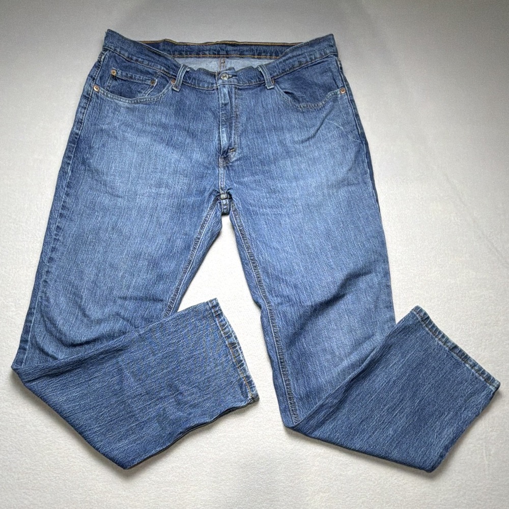 Levi's Men's Blue Denim Jeans Athletic Fit Mid Rise Tapered Button 5-Pocket
